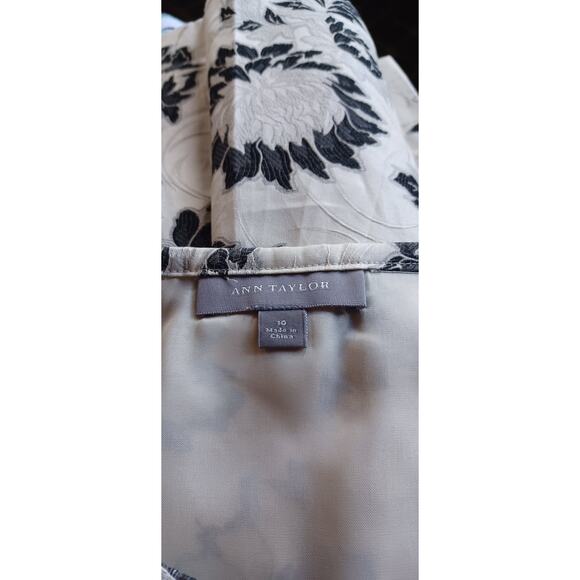 VTG Ann Taylor Silk Blend Floral Pleated Midi Skirt, Size 10 Gothic Cottagecore - Picture 5 of 7